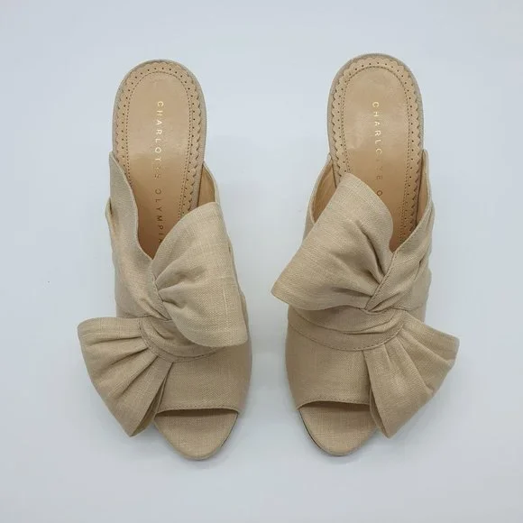 Charlotte Olympia Llona Bow Slip on Heels - Picture 5 of 9